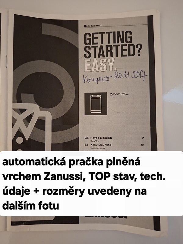 Pračka ZANUSSI TOP STAV - 2