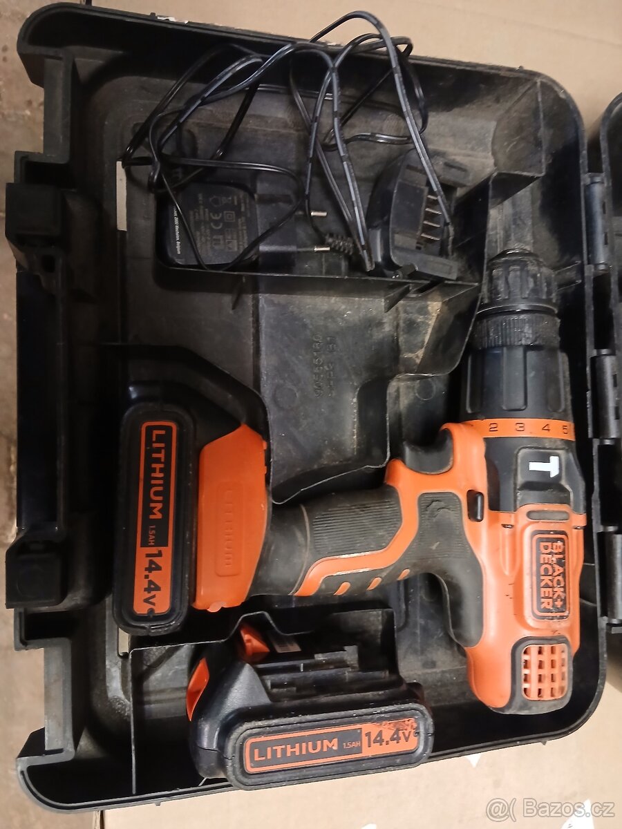 Aku vrtačka Black+Decker 14,4 V s příklepem - 2