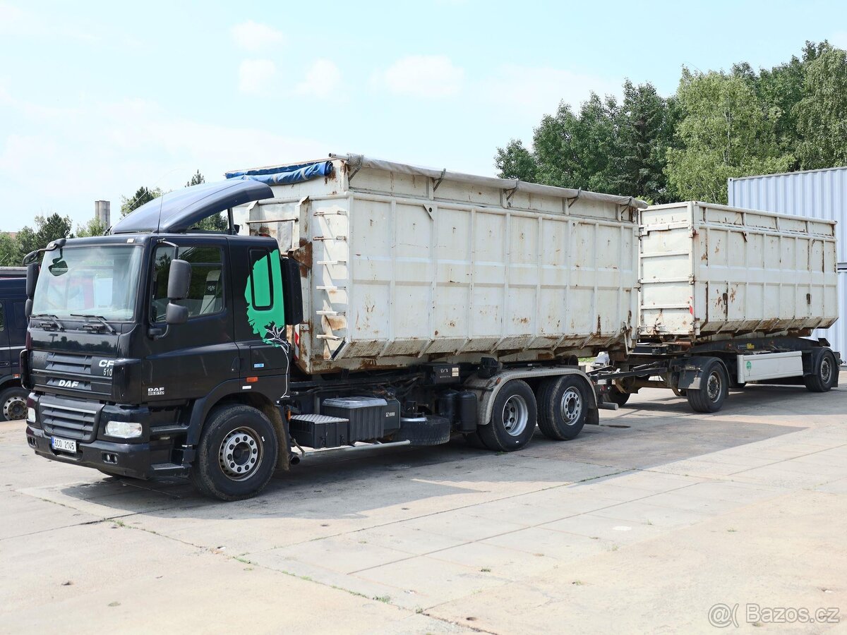 DAF CF 85, 6x4, EURO 5, 39 CBM, HARDOX+PŘÍVĚS HUFFERMAN HSA - 2