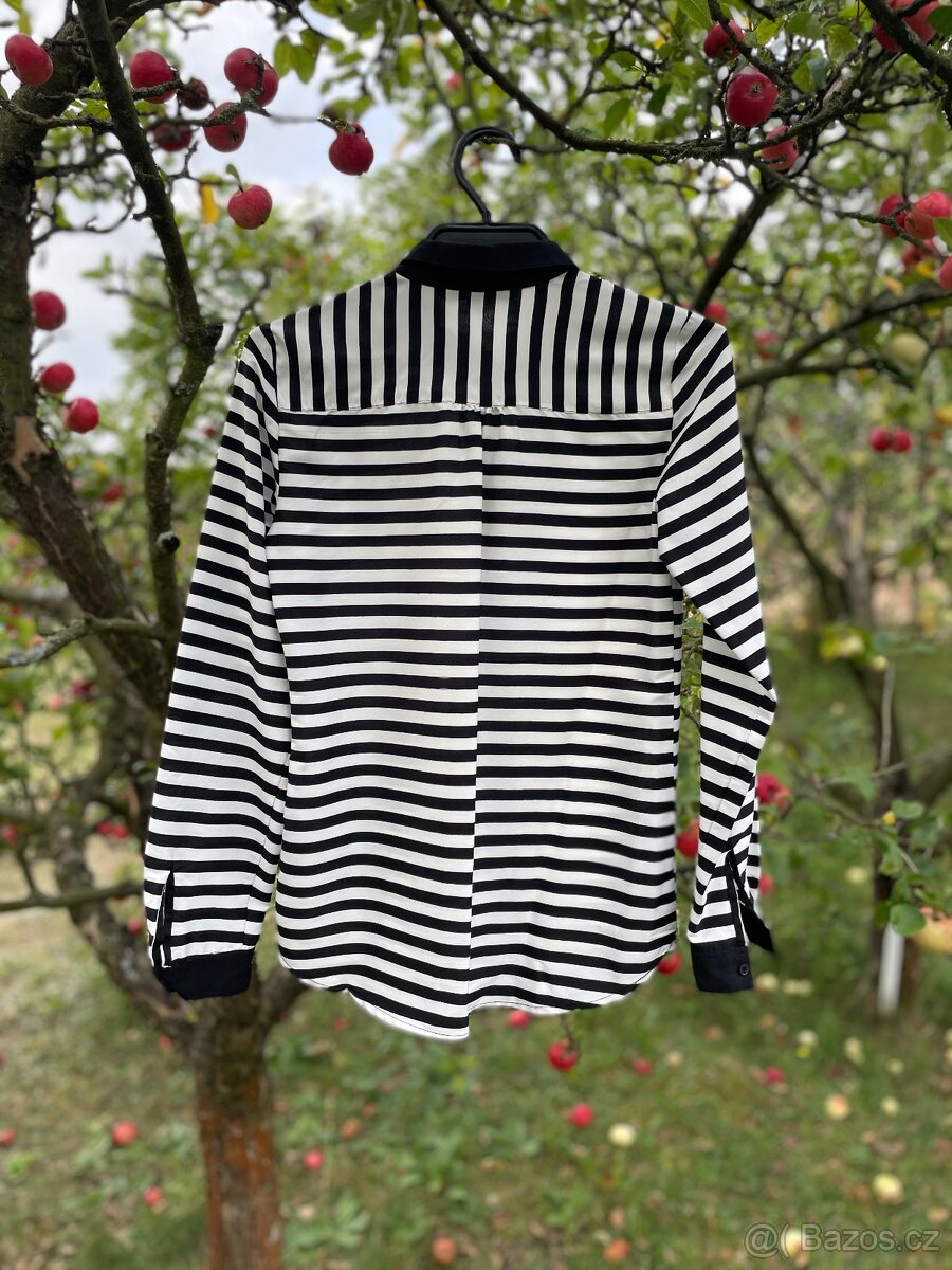 Černo-bílá dámská proužkovaná košile Reserved - 2