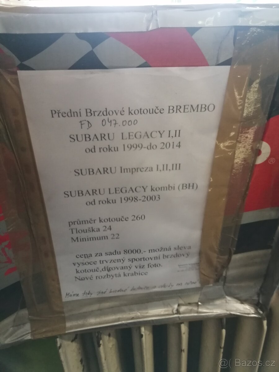 Subaru legaci brzdové kotouče Brembo - 2