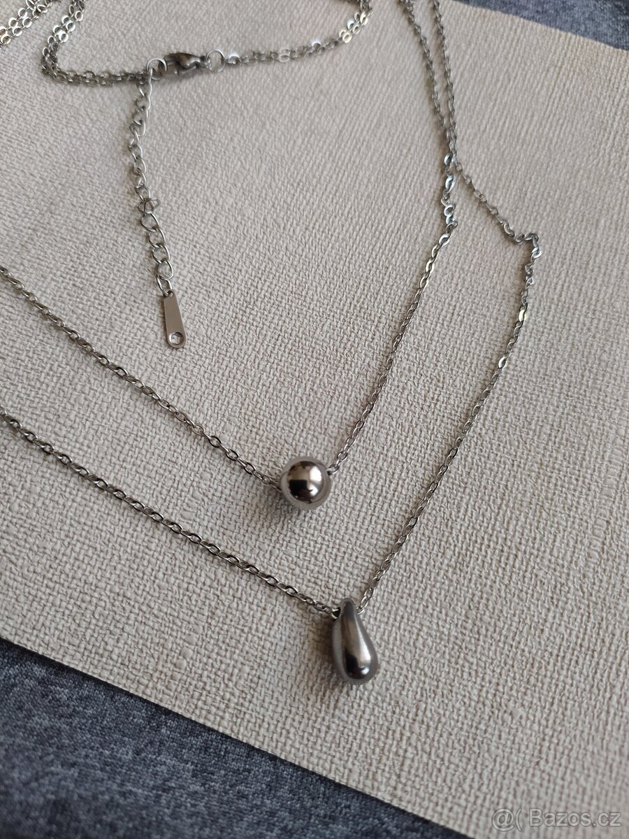 Náhrdelník dvojitý ocel - 2