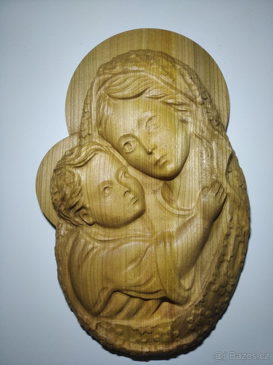 Madona, Ježíš , kříž, svícen, miska - 2