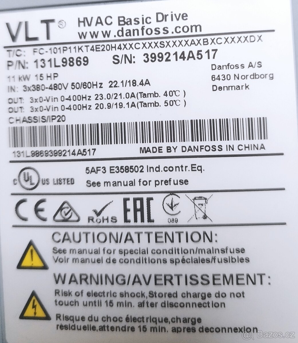 Danfoss VLT HVAC Basic Drive – 2 ks na prodej - 2