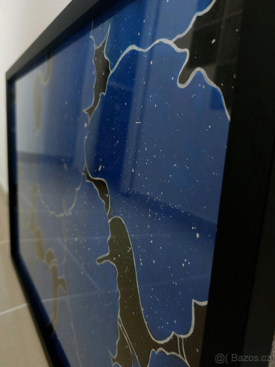 Originální akrylový obraz "Půlnoční květ" - 2