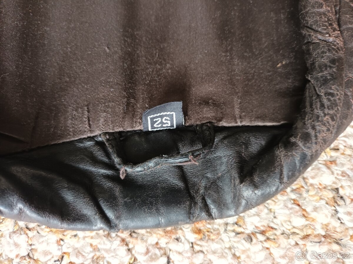Pánská kožená bunda vel.52 (xxl), jemná kůže, nošená - 2