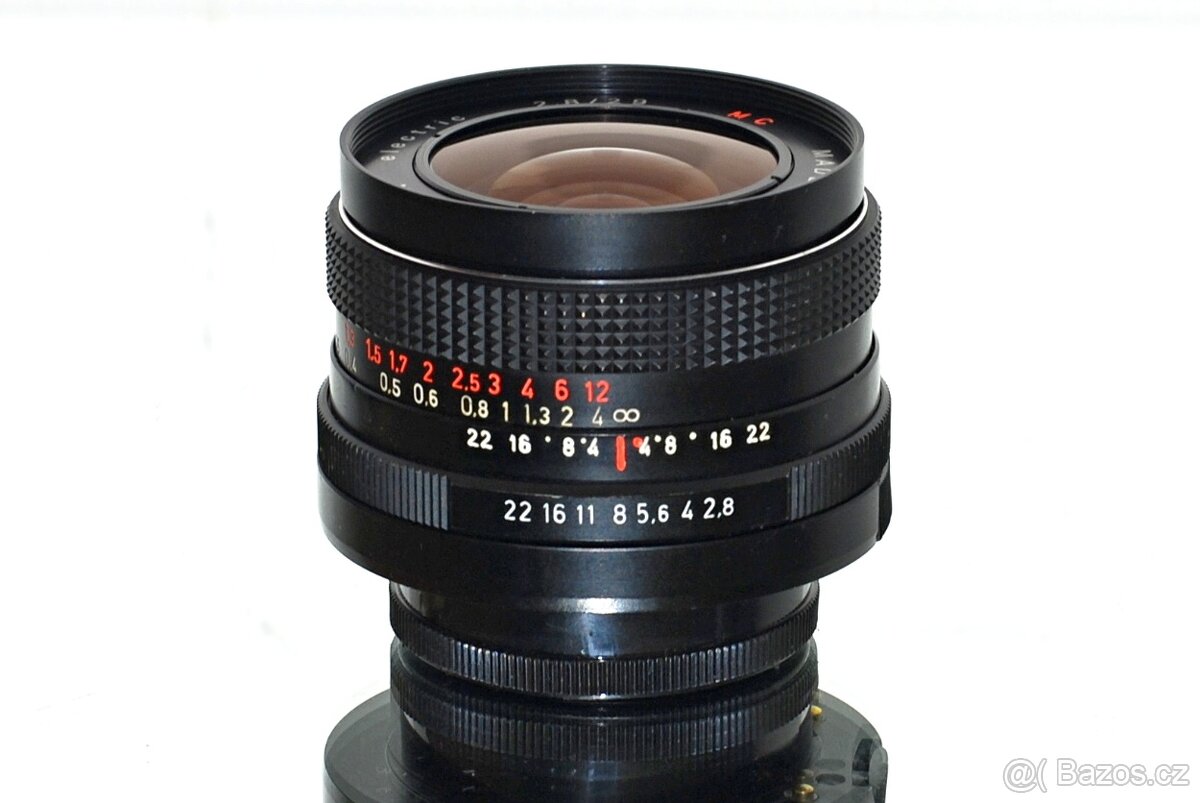 Pentacon RED MC 2,8/29mm M42 Red White TOP STAV - 2