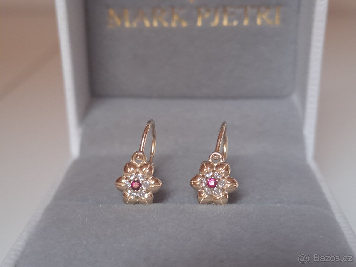 Dětské náušnice z bílého zlata - 2