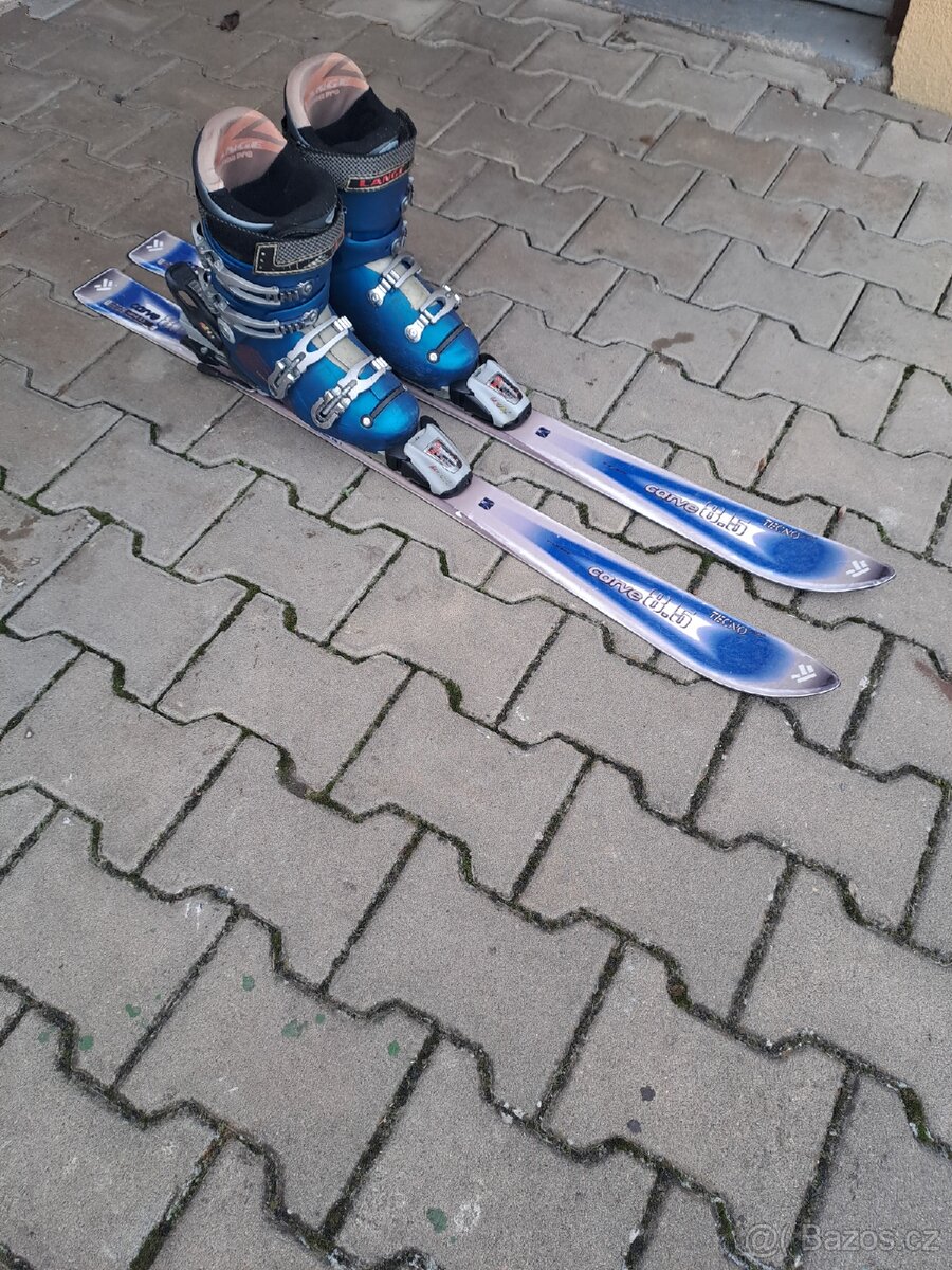 Dětské lyže 110 + lyžáky - 2