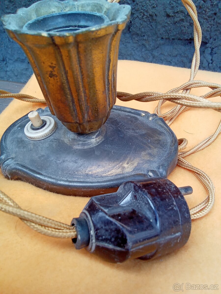 Starožitná mosazná lampička - 2