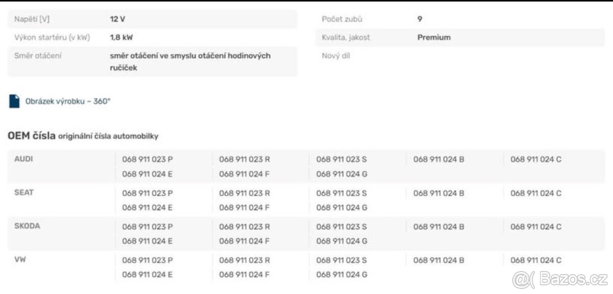 Startér DENSO DSN3015 - OEM 2. Fotka - 2