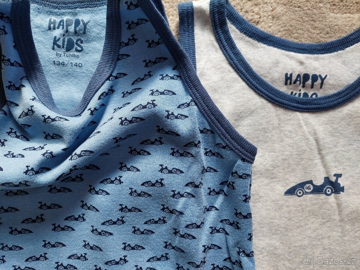 2x NOVÉ chlapecké tílko Tchibo vel. 134-140 - 2