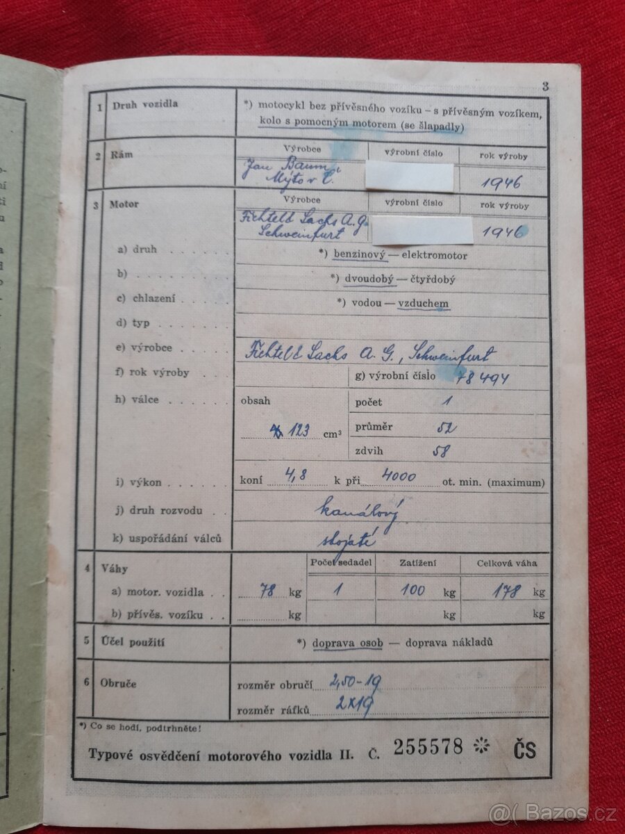 Starý techničák Fichtel Sachs - 2