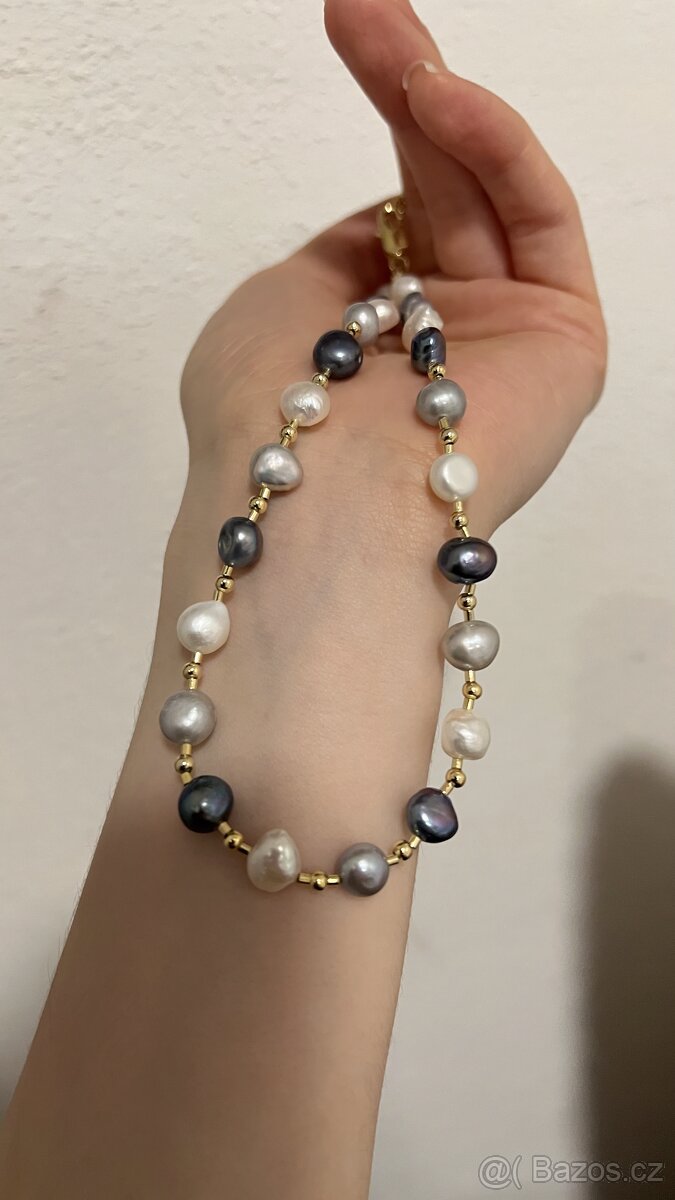 choker/náhrdelník z přírodních perel - 2