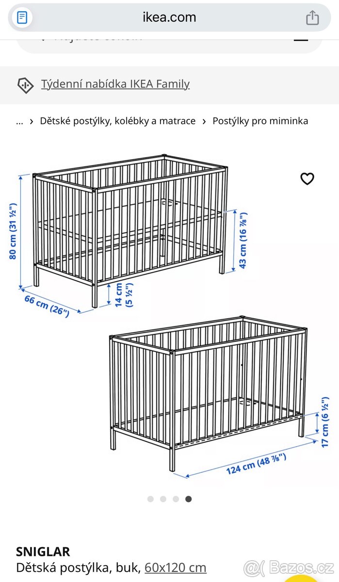 Postýlka s matraci - 2