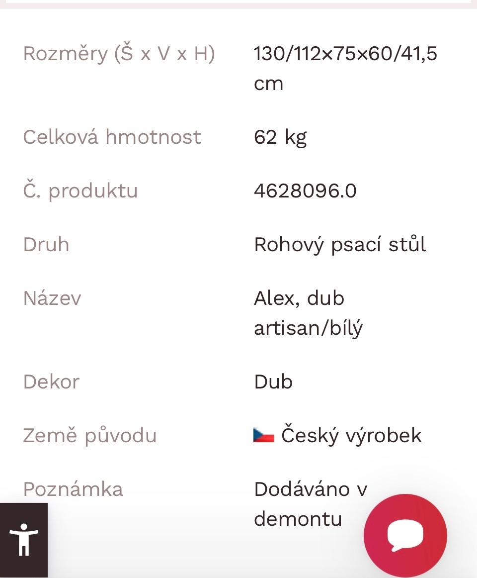 Rohový psací stůl - 2