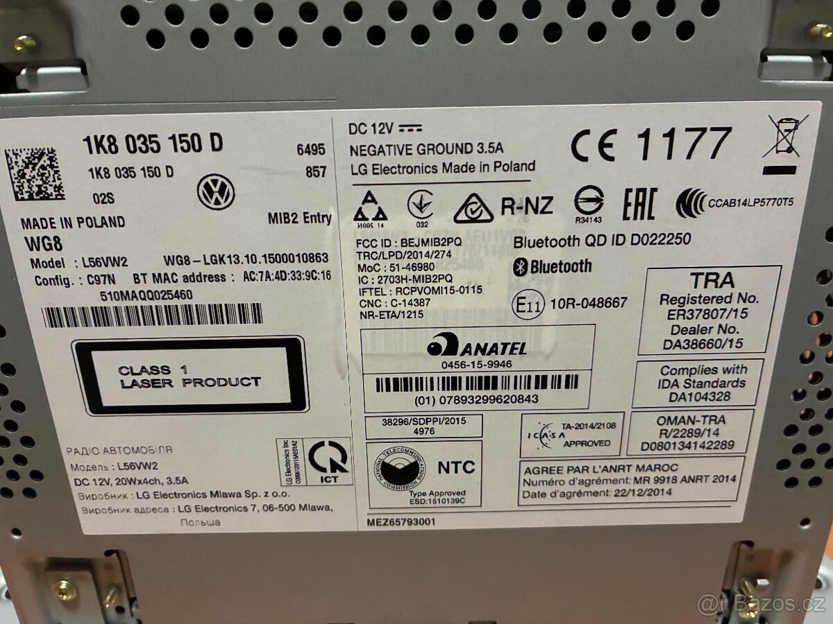 Autorádio orig VW - 2