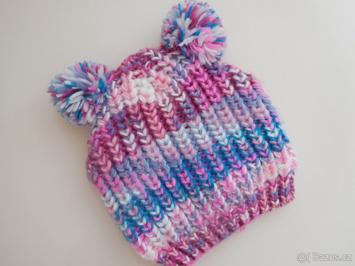 MIX Zimní čepice vel. 98/104/110/116/122/128, nákrčník 1-3 - 2