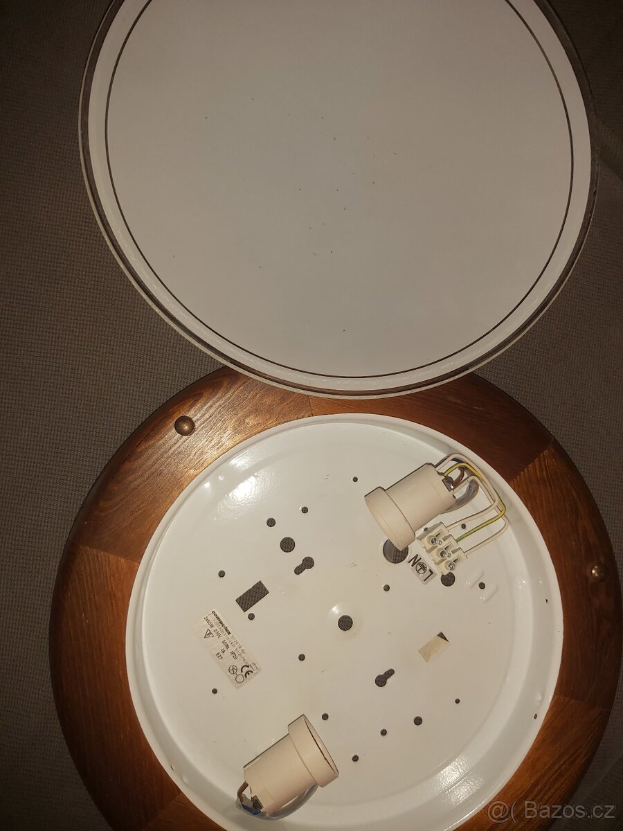 Svítidlo Compolux tmavé dřevo 2x60W E27 průměr 400mm - 2