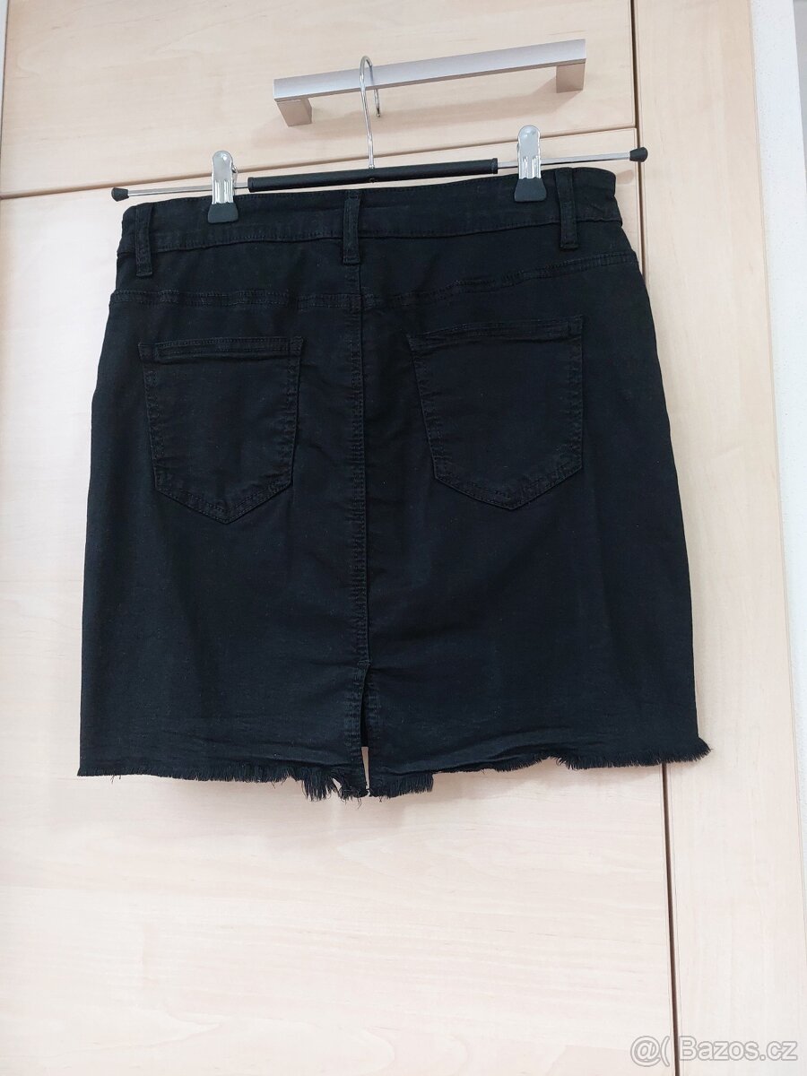 Džínová černá sukně - 2