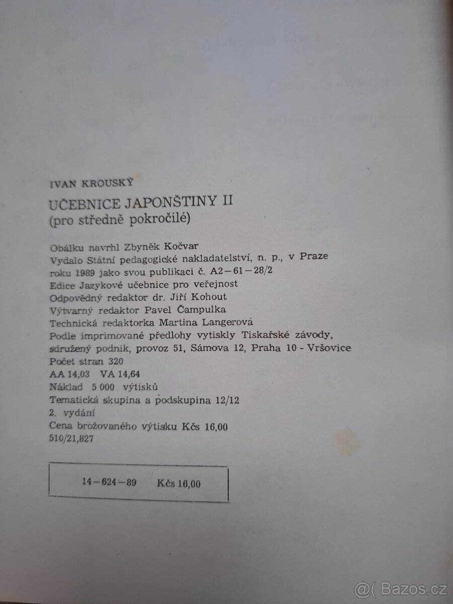 Učebnice Japonšťiny - 2