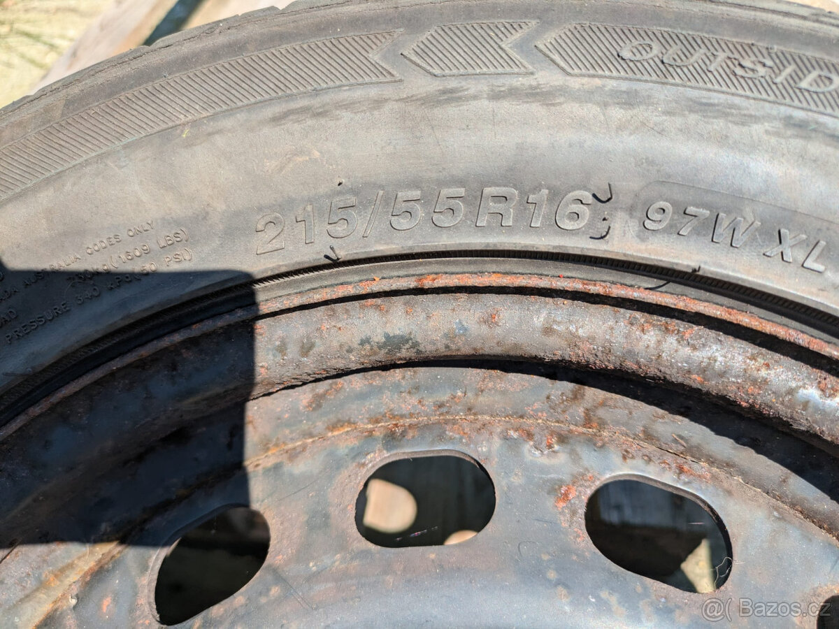 Rezerva 215/55 R16, 5×108, střed 58,1 - 2