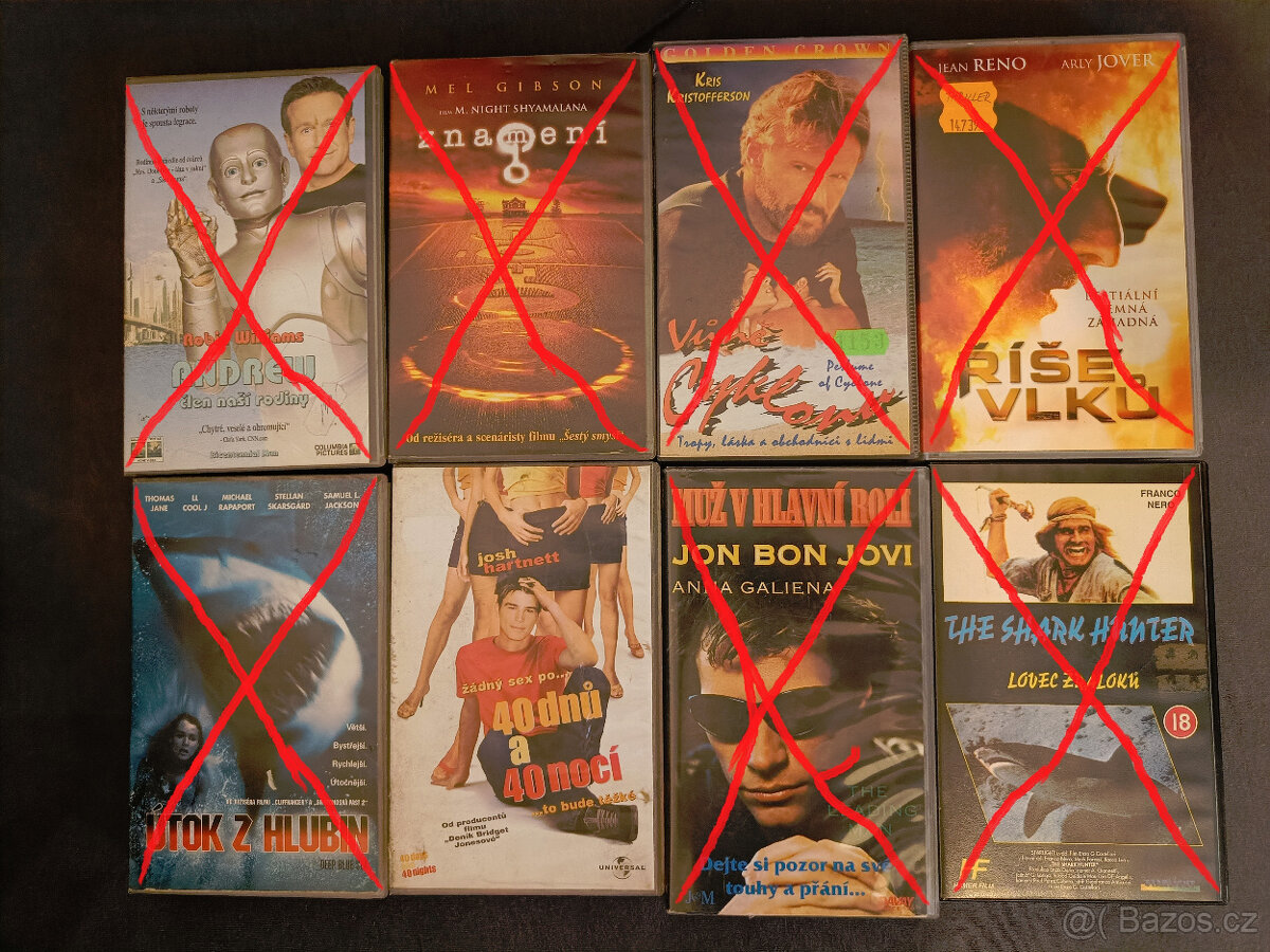 VHS videokazety 25 Kč za kus - 2