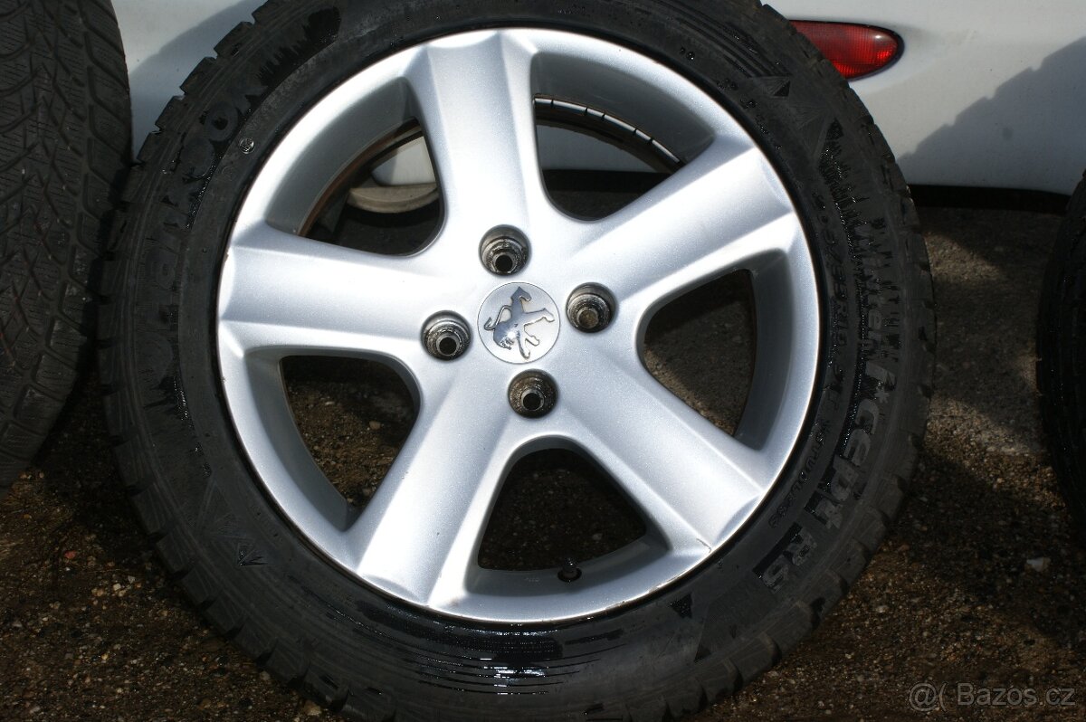 R16 Alu kola original Peugeot Ariane také Citroen zimni pneu - 2