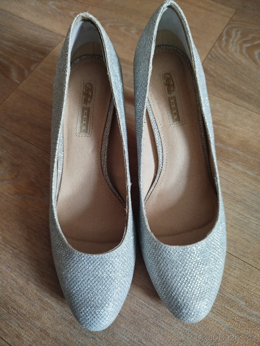 Stříbrné lodičky Buffalo, vel. 38 - 2