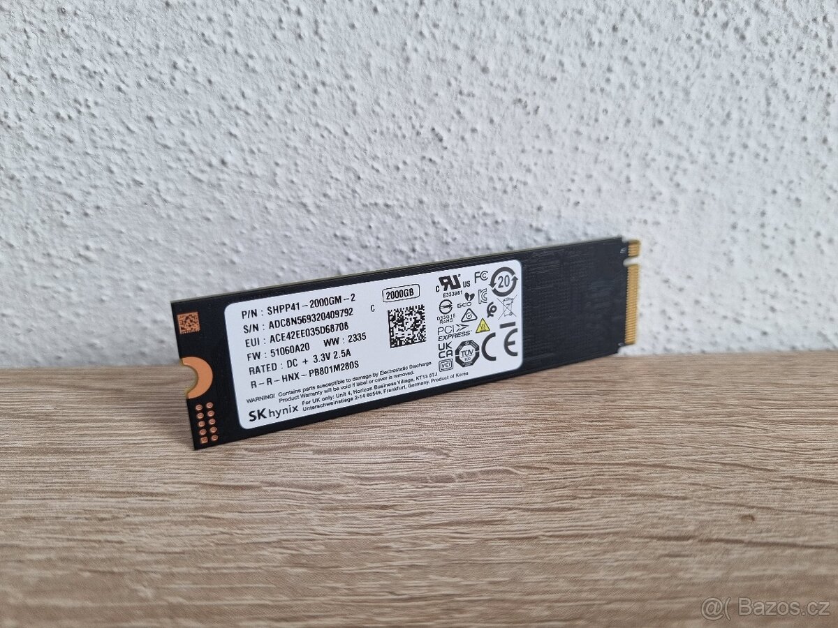 Rychlé NVMe SSD M2 SK Hynix Platinum P41 2000GB - 2