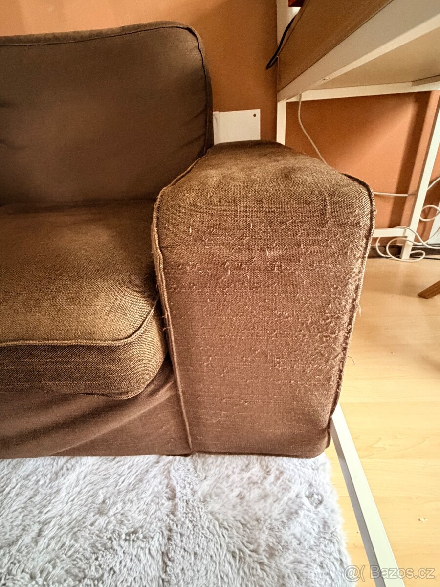 Sedačka, hnědá, 255 x 93 x 175 (lenoška) - 2