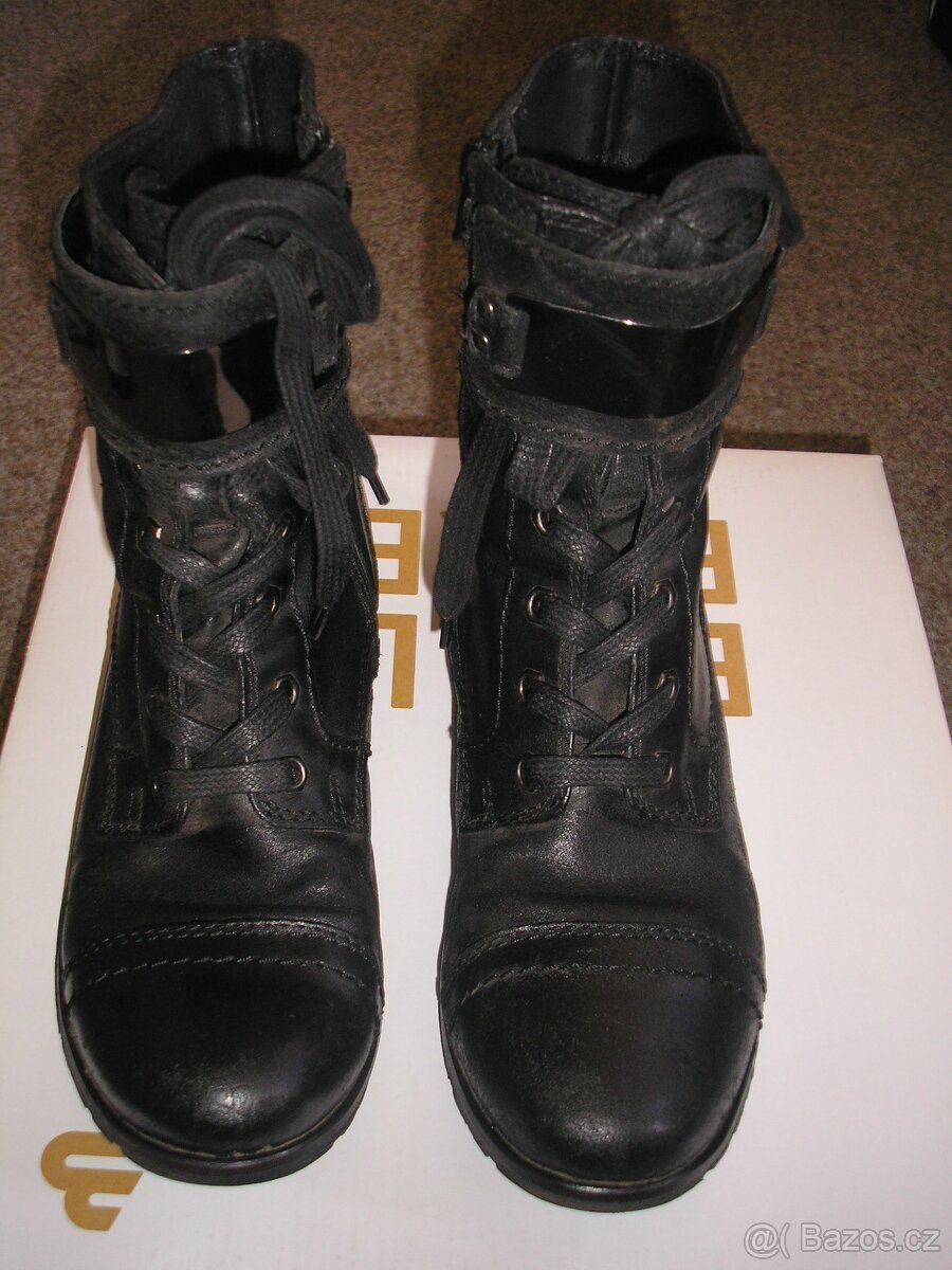 Kožené kotníkové boty vel.37 - 2