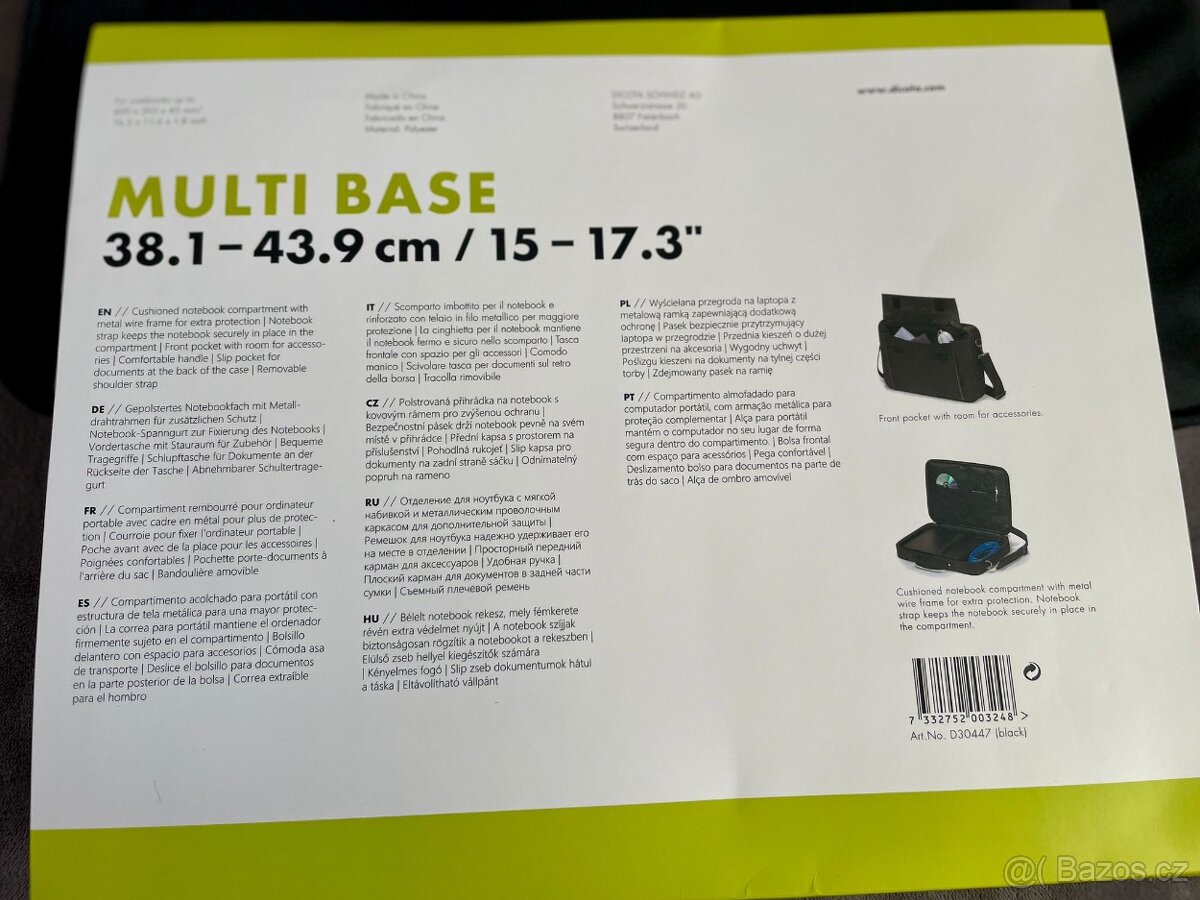 Brašna na notebook Dicota 15 - 17,3' , 38,1 - 43,9cm NOVÁ - 2