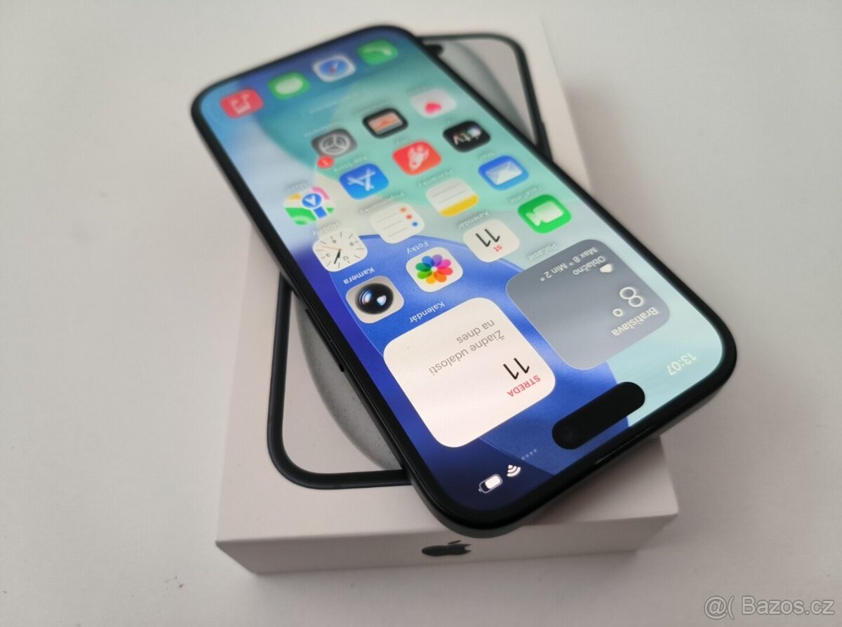 apple iphone 15 128gb Midnight 100% Batéria - 2