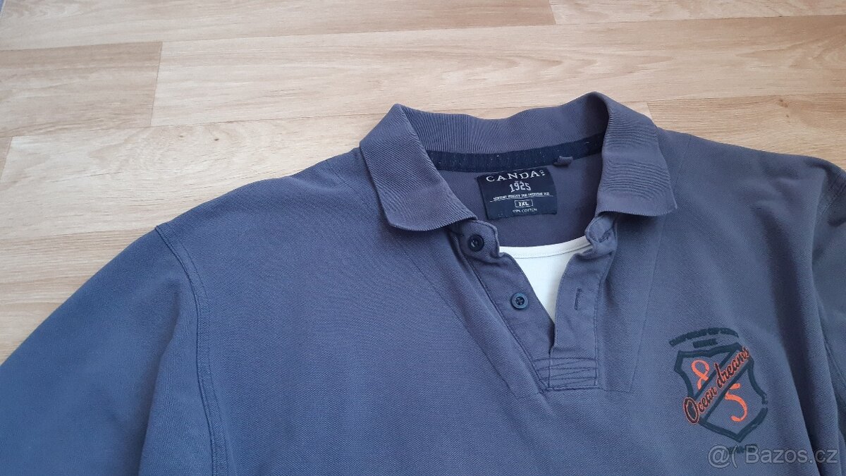 Modré polo tričko C&A vel. 3XL - 2