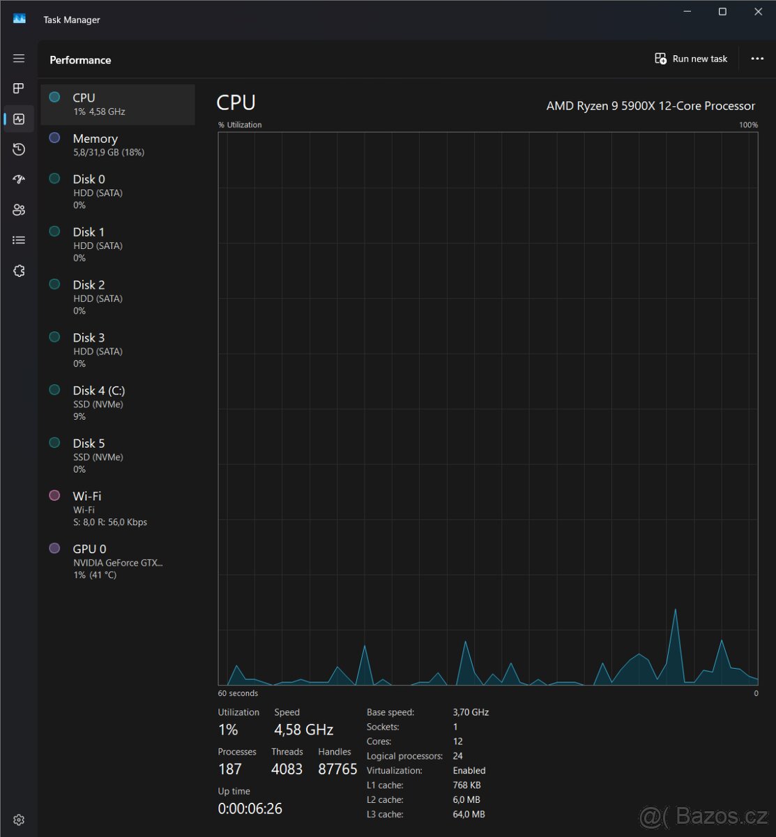 PC sestava AMD Ryzen 9 5900x 12-core, nvidia 1080 ti, 32 gb - 2