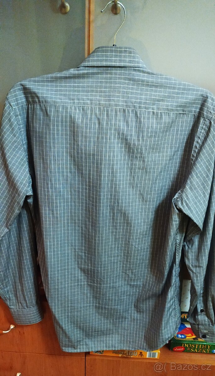 3 pánské košile Tchibo, vel. M-39/40. Slim fit. - 2