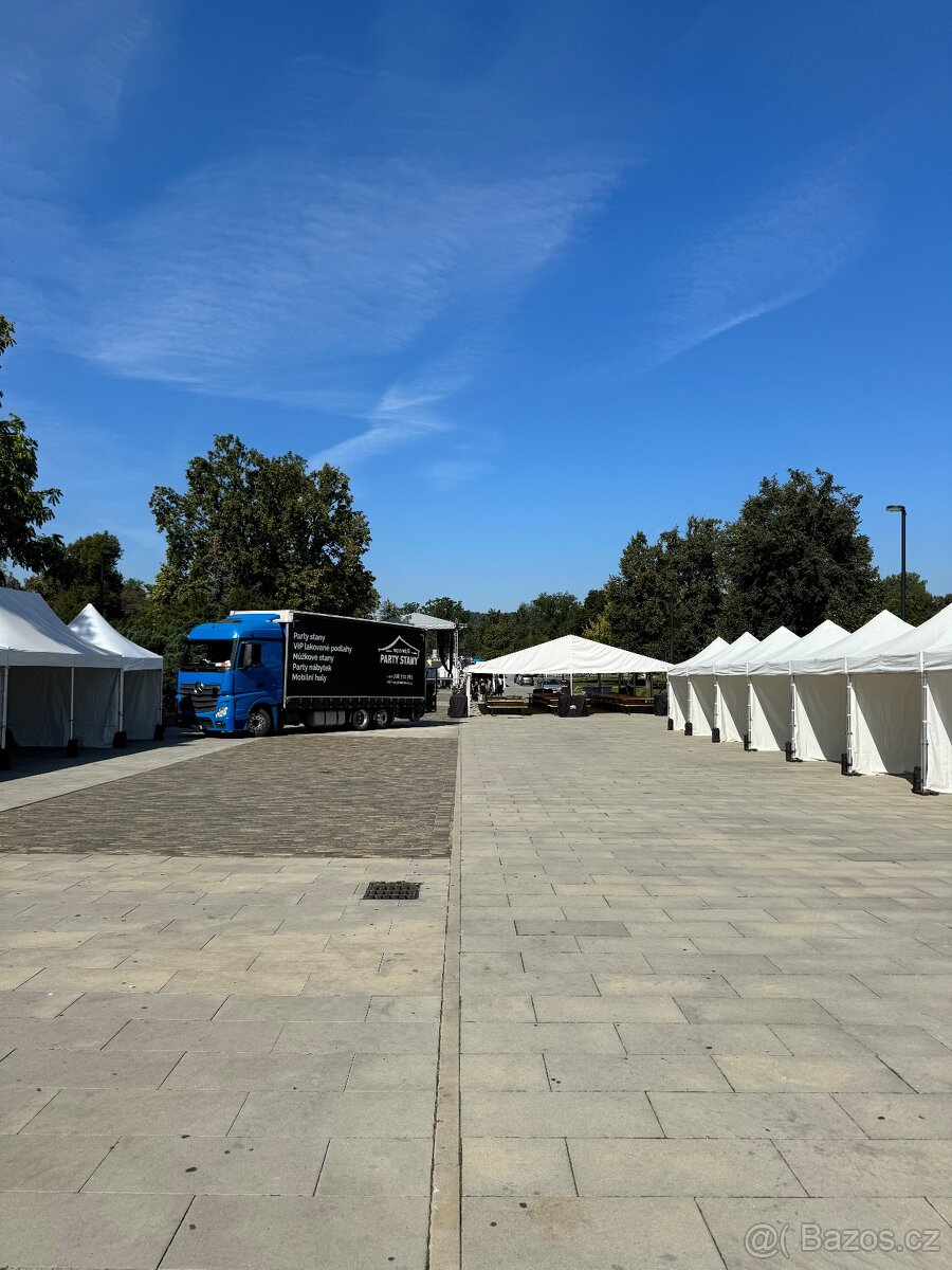 Nůžkový stan 3x3m PVC, vysoká střecha - 2