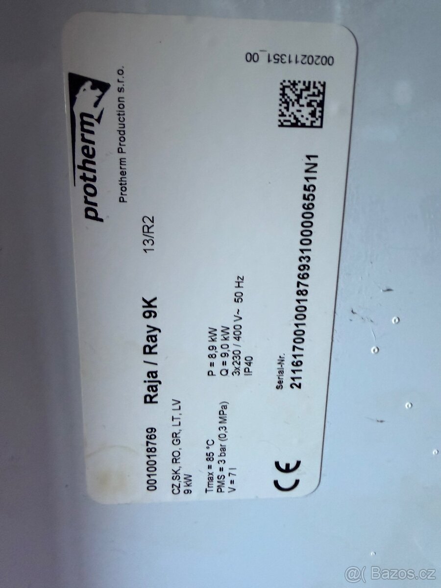 Prodám kotel Protherm Ray 9K - 2