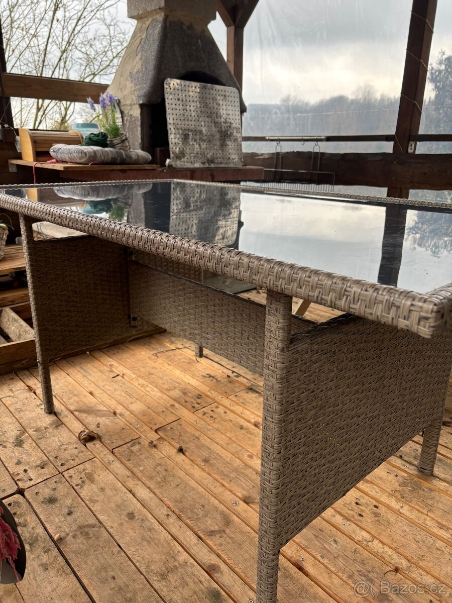Zahradní stůl, ratan - 2