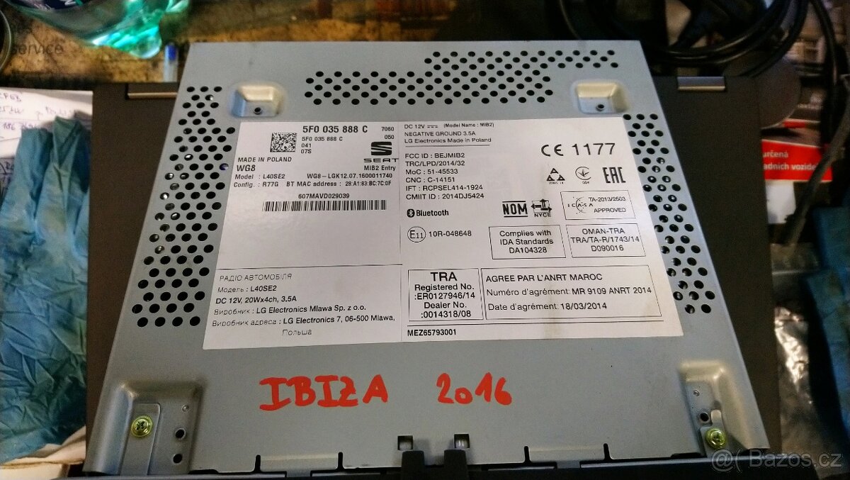 Autorádio Seat Ibiza 2016 - 2