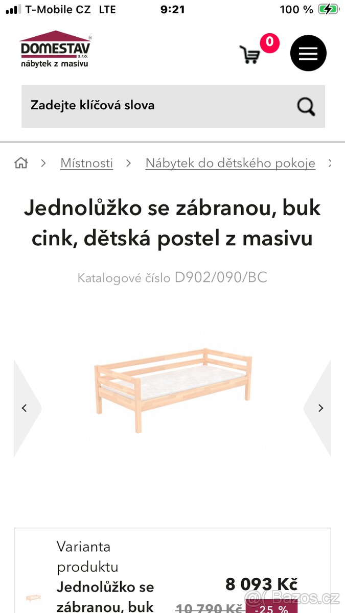 Postel 3v1 kvalitní masiv Domestav - 2