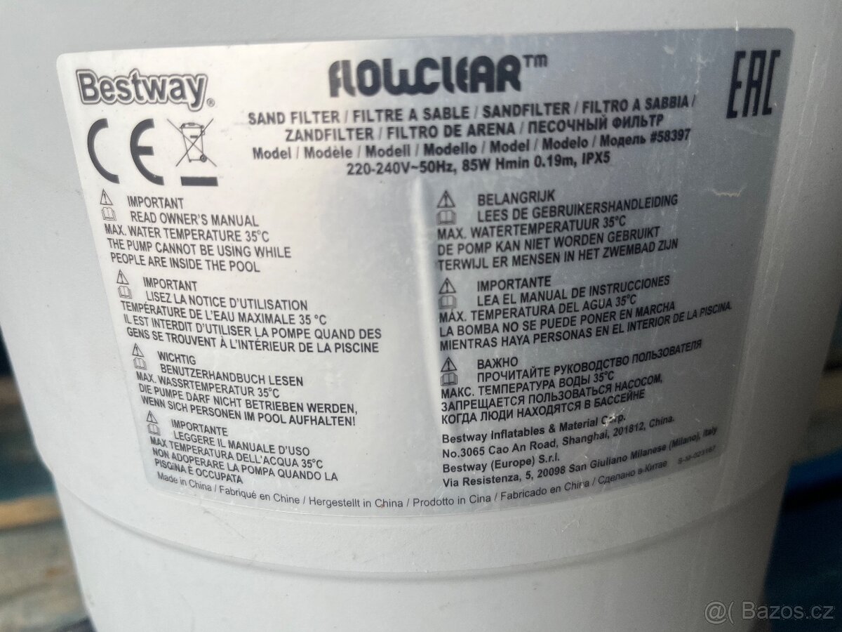 Bazénová filtrace - 2