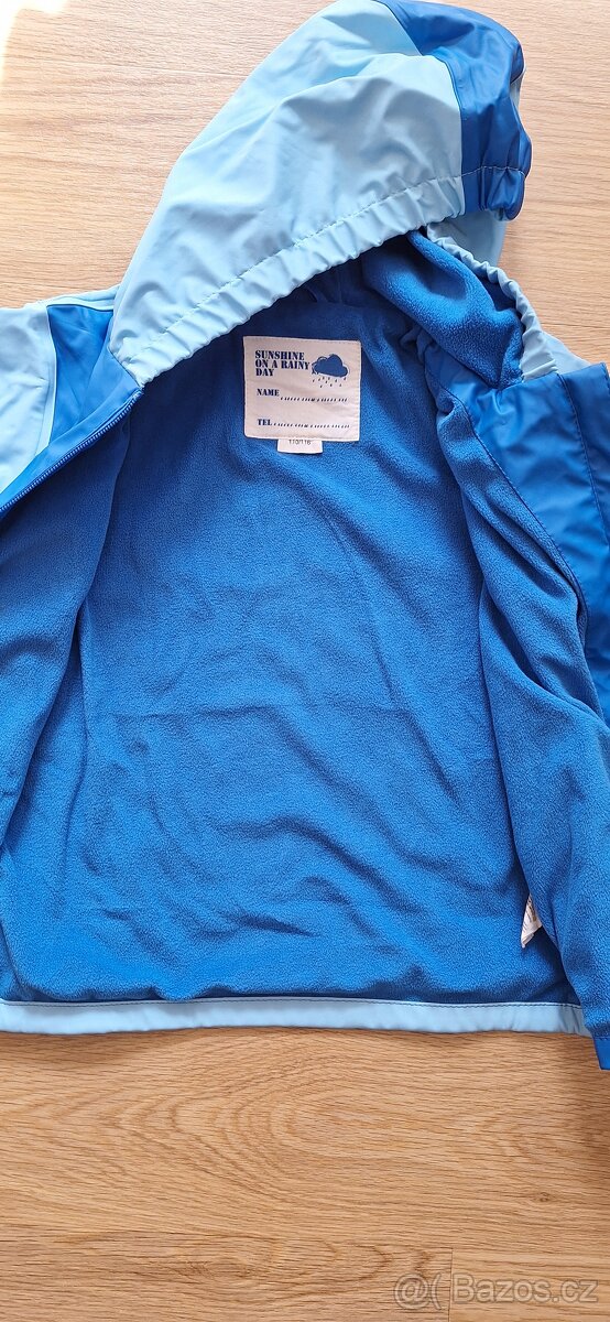 Pogumovaná bunda uvnitř fleece vel.110-116 - 2