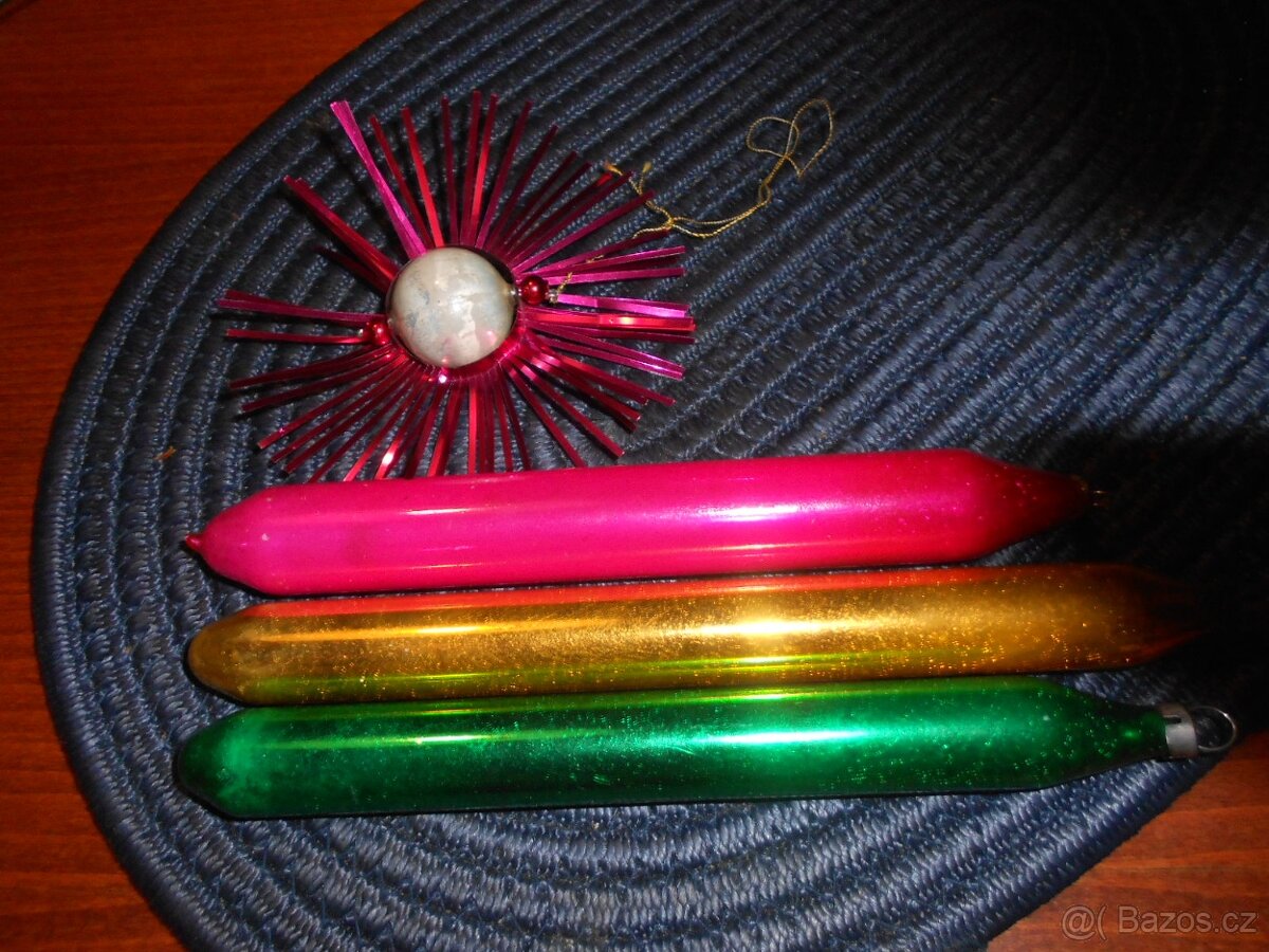 staré skleněné ozdoby na stromeček - 2