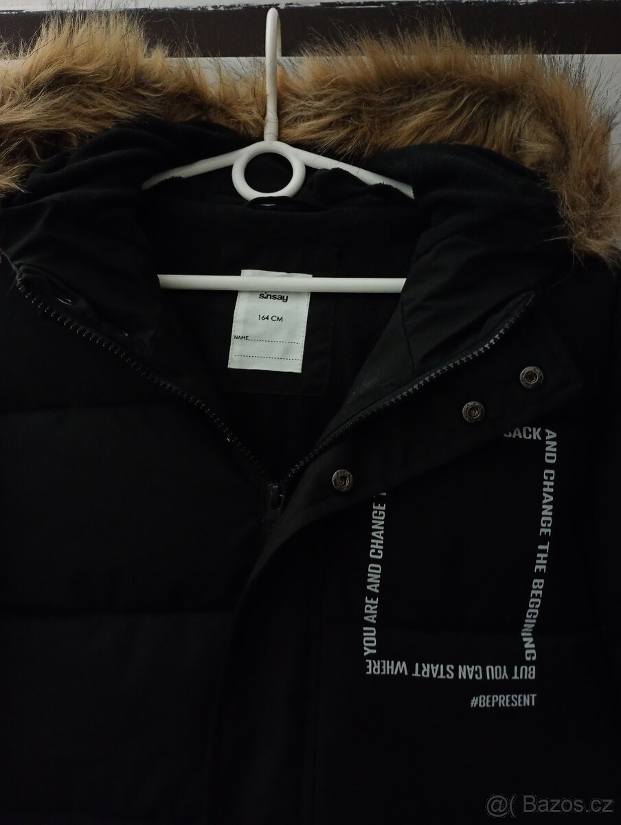 Nová zimní dlouhá bunda unisex vel.164 - 2