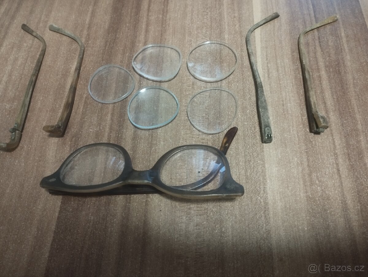 Staré dioptrické brýle ,sklicka - 2