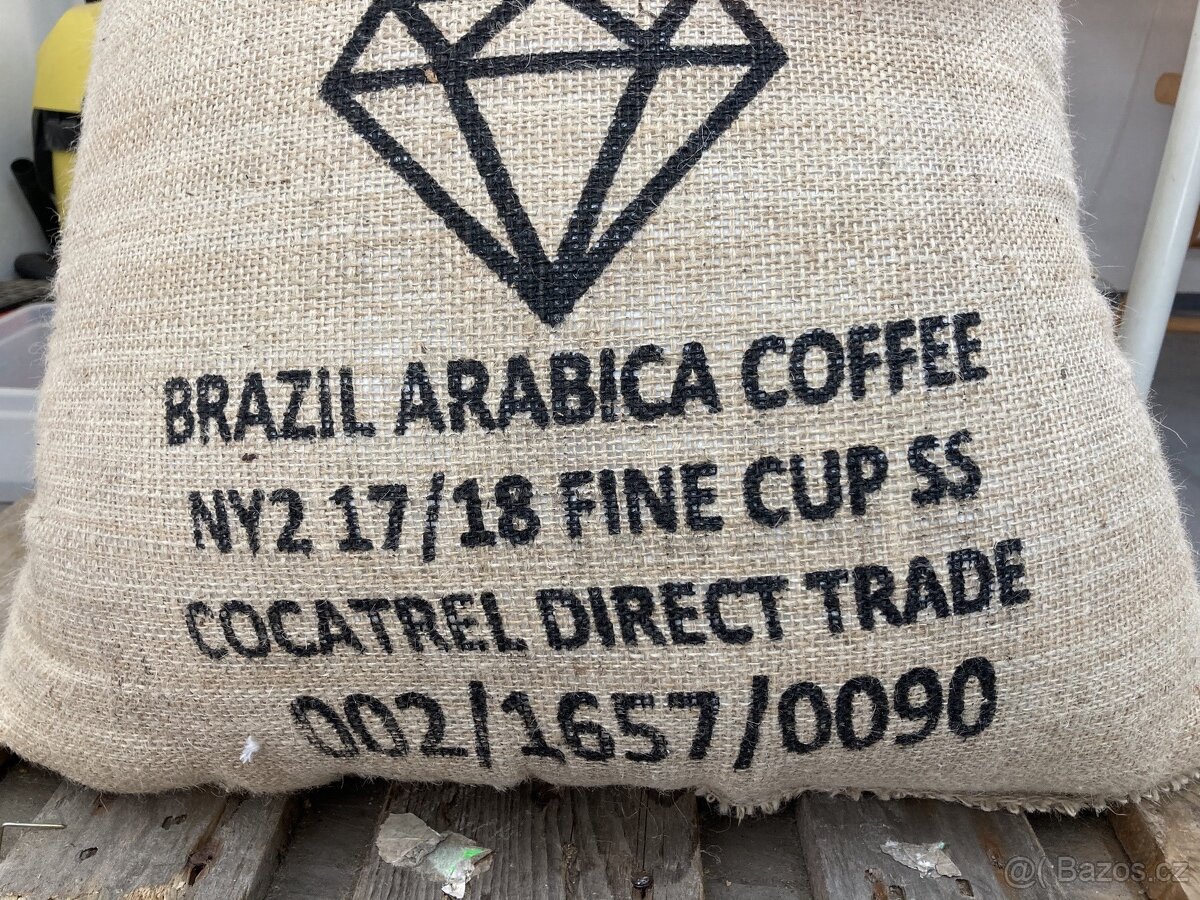 Jutový pytel od kávy/káva. - 2