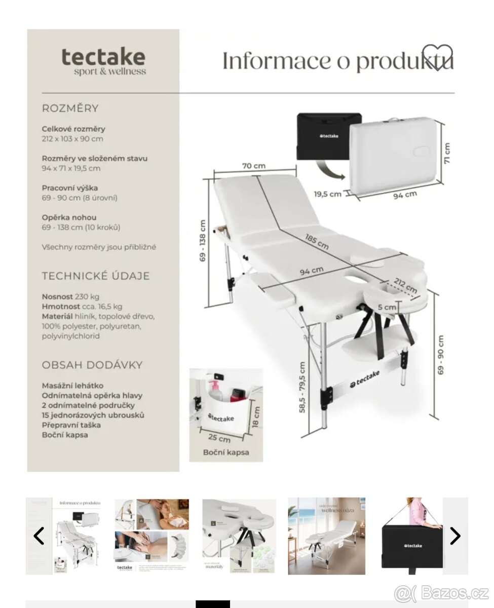 Masérské lehátko - 2