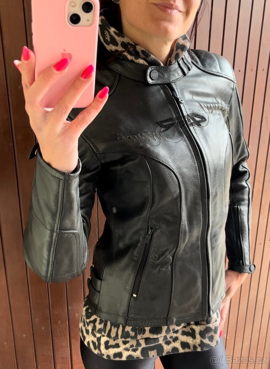 Dámská kožená moto bunda vel. S - 2